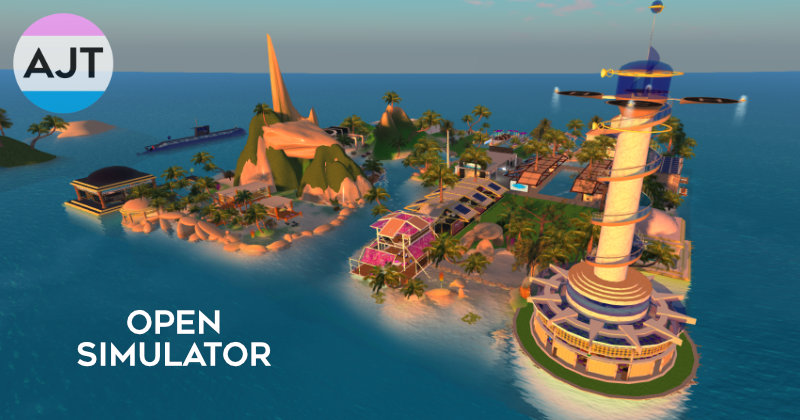 Arius region of the DigiWorldz grid, an OpenSimulator virtual world