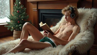 Young elf reading a book