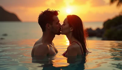 a young couple in love