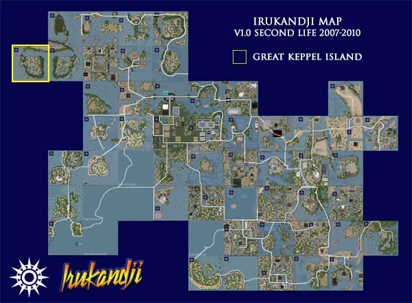 Great Keppel Island map, Tanawayo 2008